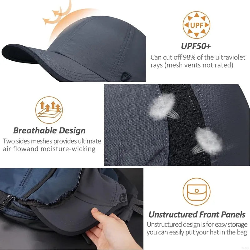 GADIEMKENSD UPF 50+ Lekka Oddychająca Czapka Outdoorowa